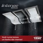 Chuveiro Eletrônico 127V (110V) 5400W Cromado Quadrado Intense Fame - Imagem 5