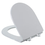 Assento Sanitário Formatos Riviera, Nexo e Smart com Fechamento Comum Quadrado MDF Cinza Sicmol - Imagem 3