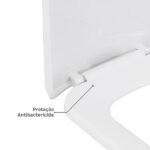 Assento Sanitário Luna Especial Polipropileno Fechamento Suave Branco Sensea - Imagem 5