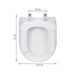 Assento Sanitário Luna Especial Polipropileno Fechamento Suave Branco Sensea - Imagem 10