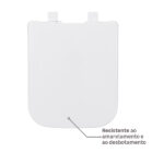 Assento Sanitário Lyon/Misti Polipropileno Fechamento Suave Branco Sensea - Imagem 2