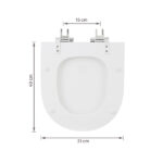 Assento Sanitário Formatos Riviera e Smart com Soft Close Quadrado Poliéster Branco Sensea - Imagem 10