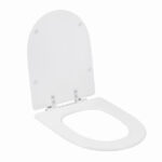 Assento Sanitário Formatos Carrara com Fechamento Comum Quadrado Poliéster Branco Sensea