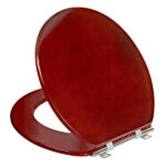 Assento Sanitário Convencional com Fechamento Comum Oval MDF Mogno Sicmol - Imagem 3