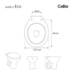 Assento Sanitário Eco Branco Para Vaso Celite - Imagem 5