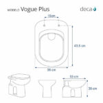 Assento Sanitário Fechamento Lento Vogue Plus Branco Para Vaso Deca - Imagem 5