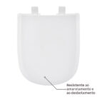 Assento Sanitário Lille|Etna Polipropileno Fechamento Suave Branco Sensea - Imagem 2