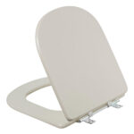 Assento Sanitário Formatos Vogue Plus e Etna com Fechamento Comum Quadrado MDF Creme Sicmol - Imagem 3