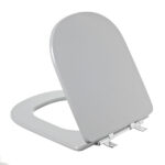 Assento Sanitário Formatos Vogue Plus e Etna com Fechamento Comum Quadrado MDF Cinza Real Sicmol - Imagem 3