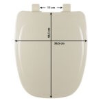 Assento Sanitário Monte Carlo Polipropileno Creme Fechamento Suave Tupan - Imagem 6