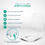 Assento Sanitário Poliéster Suite Branco Para Vaso Incepa 1.6gpf 6lpf - Imagem 3