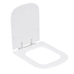 Assento Sanitário Formatos Quadra com Fechamento Comum Quadrado Poliéster Branco Sensea
