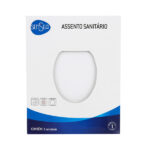 Assento Sanitário Formatos Quadra com Fechamento Comum Quadrado Poliéster Branco Sensea - Imagem 9