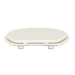 Assento Sanitário Formatos Ravena, Targa, Izy e Studio com Fechamento Comum Oval MDF Creme Sicmol - Imagem 7