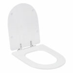 Assento Sanitário Formatos Riviera e Smart com Fechamento Comum Quadrado Poliéster Branco Sensea