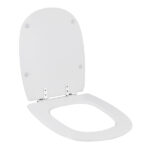 Assento Sanitário Formatos Sabatini com Fechamento Comum Quadrado Poliéster Branco Sensea