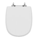 Assento Sanitário Formatos Sabatini com Fechamento Comum Quadrado Poliéster Branco Sensea - Imagem 2