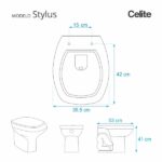 Assento Sanitário Stylus Branco Para Vaso Celite - Imagem 7