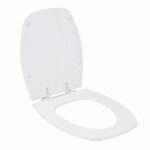 Assento Sanitário Formatos Thema com Fechamento Comum Quadrado Poliéster Branco Sensea