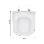 Assento Sanitário Vogue/Life Polipropileno Fechamento Comum Branco Sensea - Imagem 8