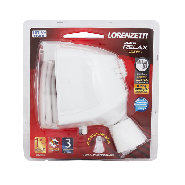 chuveiro_eletrico_110v_branco_relax_lorenzetti_87176026_63fb_600x600.jpg Chuveiro Elétrico Multitemperatura 127V (110V) 5500w Branco Redondo Relax Lorenzetti - Imagem 8