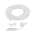 Chuveiro Elétrico Multitemperatura 220V 6800w Branco Redondo Ideale Plus sem Cano Zagonel - Imagem 5