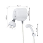 Chuveiro Elétrico Multitemperatura 220V 7800w Branco Redondo Potenza Cardal - Imagem 8