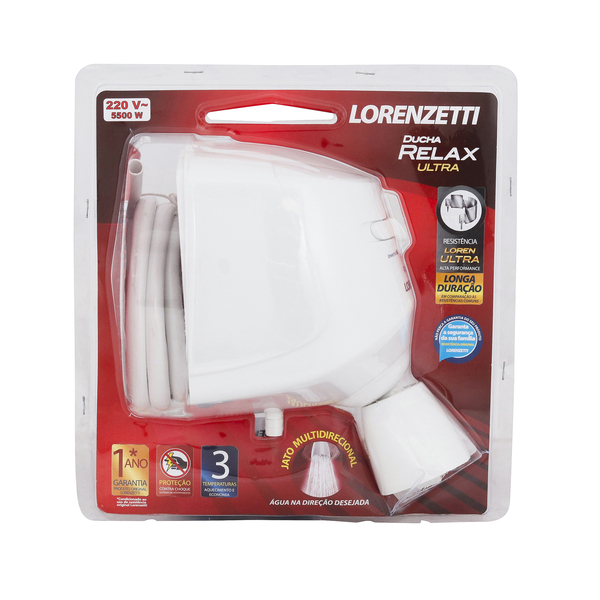 chuveiro_eletrico_220v_branco_relax_lorenzetti_87176005_b46e_600x600.jpg Chuveiro Elétrico Multitemperatura 220V 5500w Branco Redondo Relax Lorenzetti - Imagem 7