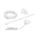 Chuveiro Elétrico Eletrônico 127V (110V) 5500w Branco Redondo Charm Equation - Imagem 5