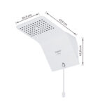 Chuveiro Elétrico Eletrônico 127V (110V) 5500w Branco Quadrado Ducali Zagonel - Imagem 10