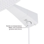 Chuveiro Elétrico Eletrônico 127V (110V) 5500w Branco Quadrado Polo Max Hydra - Imagem 5