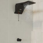 Chuveiro Elétrico Híbrido Eletrônico com Visor Digital 127V (110V) 5500w Preto Quadrado Ducali Premium Digital Zagonel - Imagem 2