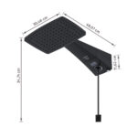 Chuveiro Elétrico Eletrônico com Visor Digital 127V (110V) 5500w Preto Quadrado Polo Plus Hydra - Imagem 6