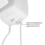 Chuveiro Elétrico Eletrônico 220V 7500w Branco Quadrado Futura Lorenzetti - Imagem 4