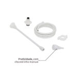 Chuveiro Elétrico Eletrônico 220V 7500w Branco Redondo Foz Equation - Imagem 7