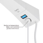 Chuveiro Elétrico Eletrônico com Visor Digital 220V 7700w Branco Quadrado Polo Plus Hydra - Imagem 4