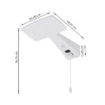 Chuveiro Elétrico Eletrônico com Visor Digital 220V 7700w Branco Quadrado Polo Plus Hydra - Imagem 6