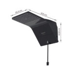 Chuveiro Elétrico Eletrônico 220V 7500w Preto Quadrado Ducali Zagonel - Imagem 10