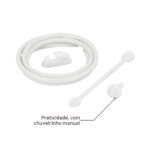 Chuveiro Elétrico Eletrônico 127V (110V) 5500w Branco Quadrado Loren Mostrarer Lorenzetti - Imagem 7