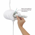 Chuveiro Elétrico Eletrônico 127V (110V) 5500w Branco Redondo Top Jet Lorenzetti - Imagem 4