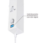 Chuveiro Elétrico Eletrônico com Visor Digital 127V (110V) 5500w Branco e Cromado Quadrado Falls Digital Hydra - Imagem 9