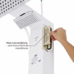 Chuveiro Elétrico Eletrônico com Visor Digital 127V (110V) 5500w Branco e Cromado Quadrado Falls Digital Hydra - Imagem 5