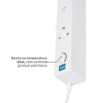 Chuveiro Elétrico Eletrônico com Visor Digital 127V (110V) 5500w Branco Quadrado Falls Digital Hydra - Imagem 10