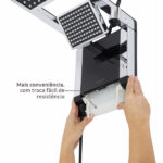 Chuveiro Elétrico Eletrônico 220V 6800w Preto e Cromado Quadrado Acqua Duo Ultra Lorenzetti - Imagem 6