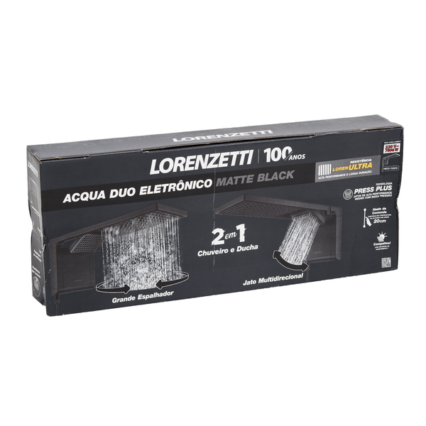 chuveiro_eletronico_220v_7800w_acqua_duo_lorenzetti_92096592_4c49_600x600.jpg Chuveiro Elétrico Eletrônico 220V 7800w Preto Fosco Quadrado Acqua Duo Ultra Lorenzetti - Imagem 9