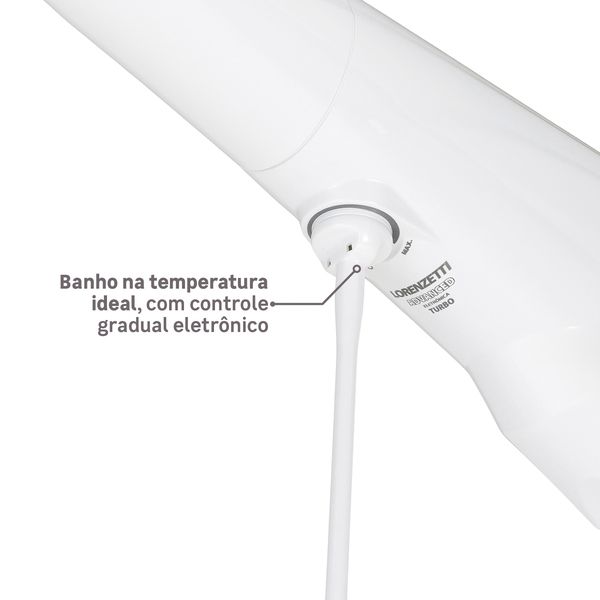 Chuveiro Elétrico Eletrônico 220V 7500w Branco Redondo com Pressurizador Advanced Lorenzetti - Imagem 7