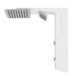 Chuveiro Elétrico Eletrônico com Visor Digital 220V 7700w Branco e Cromado Quadrado Falls Digital Hydra - Imagem 2