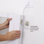 Chuveiro Elétrico Eletrônico com Visor Digital 220V 7700w Branco e Cromado Quadrado Falls Digital Hydra - Imagem 4