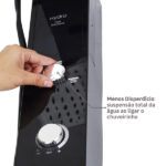 Chuveiro Elétrico Eletrônico 220V 7700w Preto e Cromado Quadrado Falls Hydra - Imagem 8