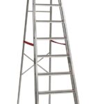 Escada De Alumínio Art Factory 09 Degraus Com Corrimão Duplo